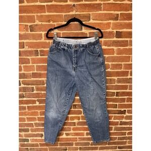 Lee Women's Relaxed Fit Blue Denim Jeans Side Elastic Waist